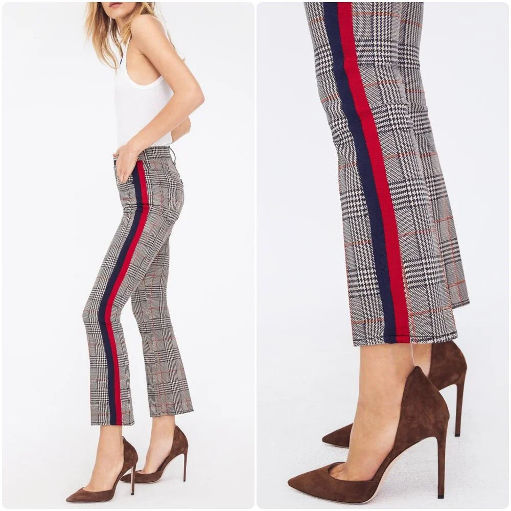 NWT‎ MOTHER The Insider Ankle Plaid - As Seen On Jamie Chung